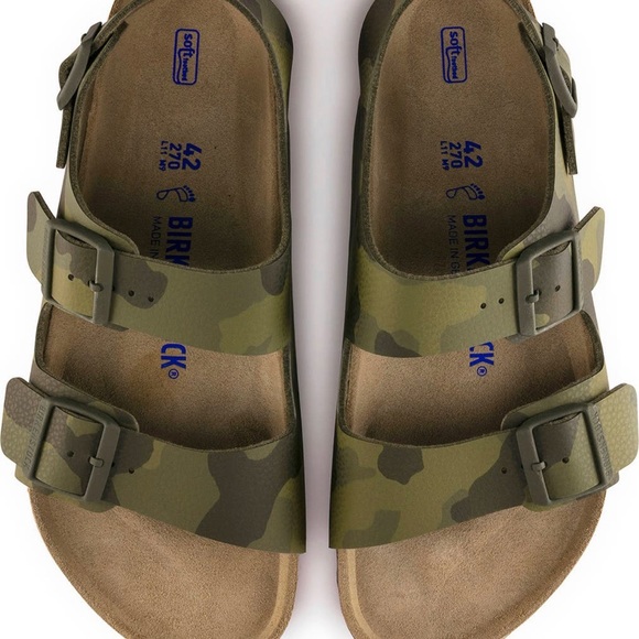 BIRKENSTOCK Milano Camo Birko Flor Sandal Army camouflage sandal 7 - 7.5 size 38 - Picture 2 of 16